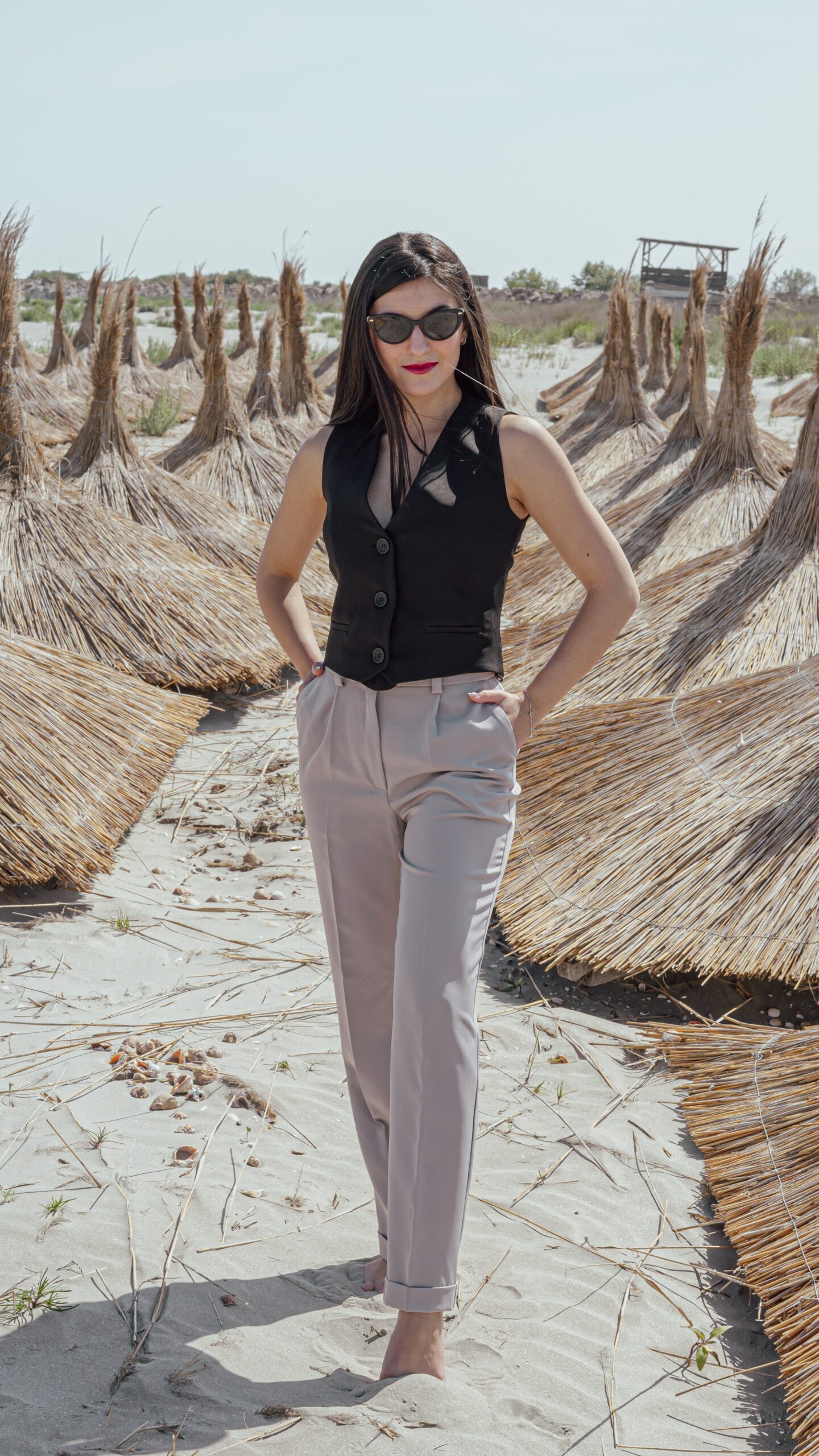 Pantalon Drept Raffinato Gri - imagine 3