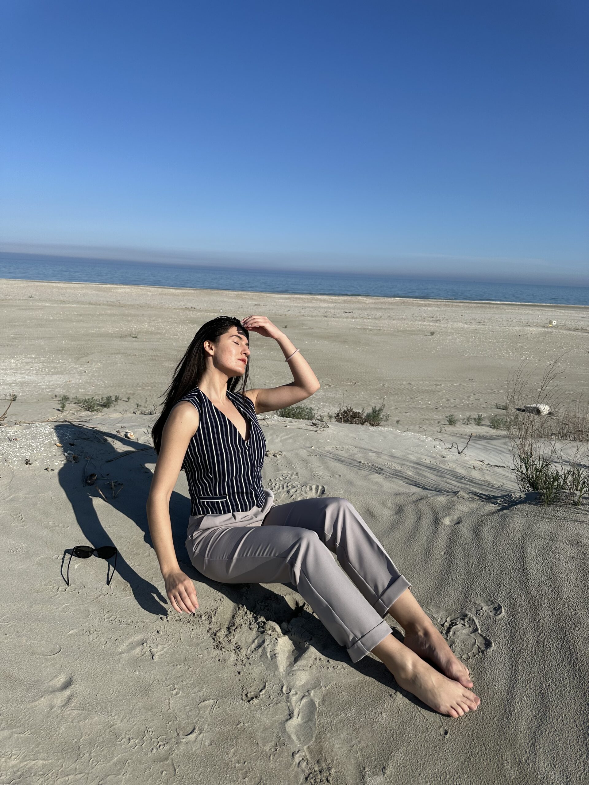 Pantalon Drept Raffinato Gri - imagine 2